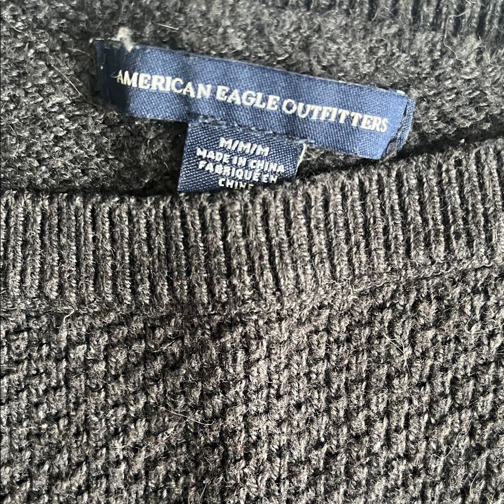 American Eagle Outfitters Black Cable Knit Sweater - Picture 2 of 4